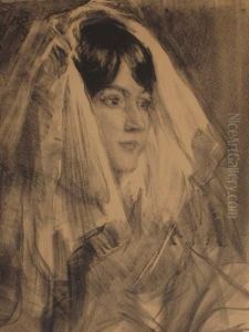 La Mantille by Albert De Belleroche