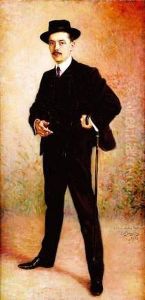 Portrait D'andre Thibault by Edouard De Bergevin