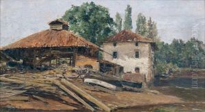 Scierie En Bord De Riviere by Aureliano de Beruete y Moret