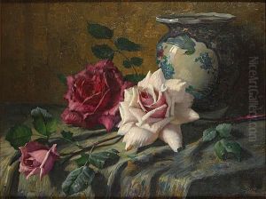 Nature Morte Aux Roses by Pascal De Beucker