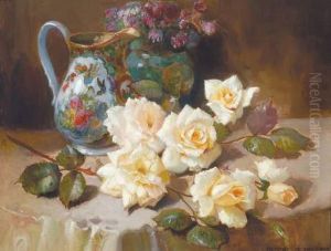 Stilleven Met Gele Rozen