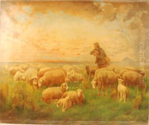 Berger Au Coucher Dusoleil by Franz De Beul