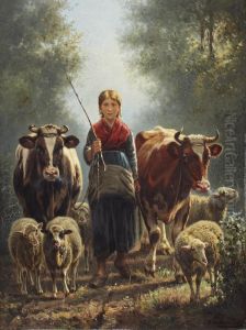The Young Farm Girl by Henri De Beul