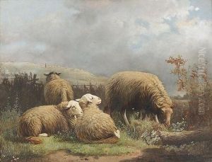 Landschaft Mit Schafen. by Laurent De Beul