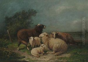 Sheep In A Landscape by Laurent De Beul