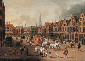 Signed Lower Right: D. Bie by Erasmus de Bie