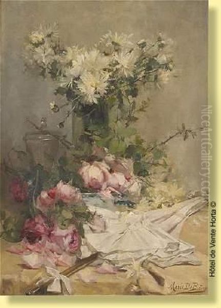Composition A L'ombrelle Et A La Jetee De Roses - view 1
