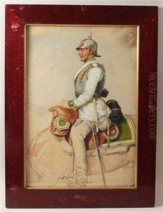 Berittener Kurassier by Eugene de Blaas