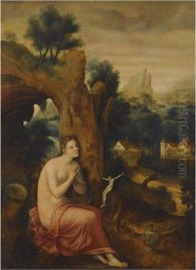 The Penitent Magdalene, In An Extensive Landscape