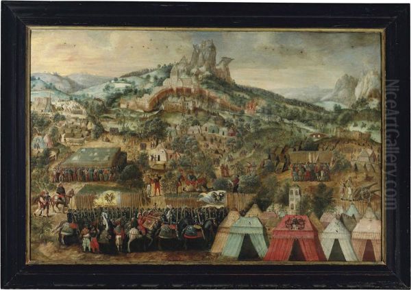 A Siege At Therouanne, With An Army Led By Charles V Encamped Below The City - view 1