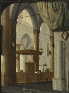 Interior Of The Grote Kerk by Daniel de Blieck