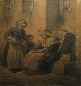 "le Repos". by Eugene Francois De Block
