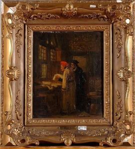 Les Erudits Dans Leur Cabinet by Eugene Francois De Block