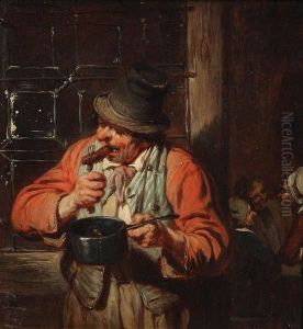 De Worsteneter Aan De Herberg by Eugene Francois De Block