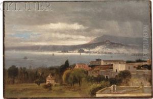 River Scene, Possibly A View Along The St. Lawrenceriver by Francois B. De Blois