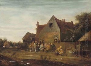 Peasants Carousing Outside A Tavern Peasants Carousing Outside A Tavern