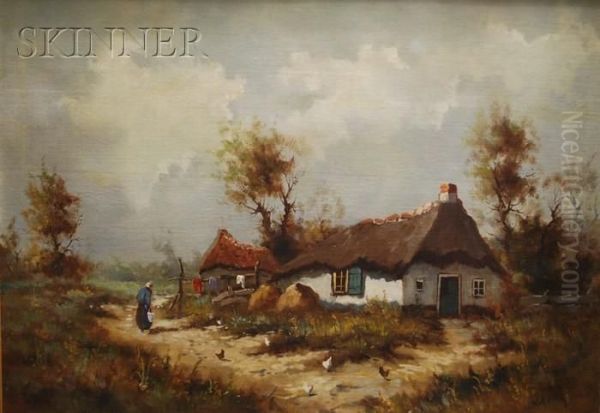 View Of Afigure By A Cottage - view 1