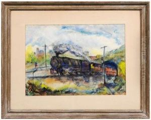 Locomotive Leaving A Tunnel