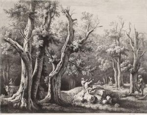 La Grande Foret (holzfaller) by Jean-Jacques De Boissieu