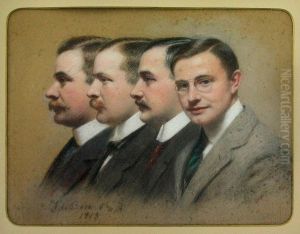 Vier Mannerportraits by Julie De Boor