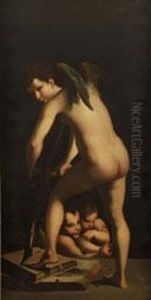Cupido Fabricando Un Arco by Maria Cristina De Borbon