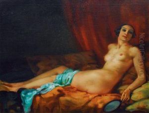 Liegender Frauenakt by Arnulf De Bouche