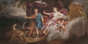 Venus And Adonis by Louis De Boullogne II
