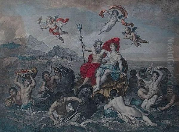 Cykl: 4 Zywioly (xviii W.). Woda. Triumf Galatei I Neptuna Na Morzu. - view 1
