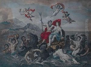 Cykl: 4 Zywioly (xviii W.). Woda. Triumf Galatei I Neptuna Na Morzu.
