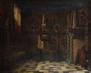 Interieur Van Het Brouwershuis Te Antwerpen by Henri De Braeckeleer