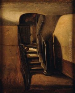 Interieur A L'escalier by Henri De Braeckeleer