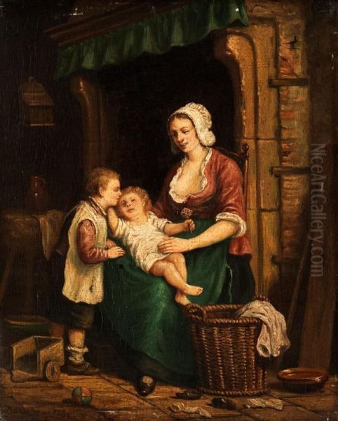 Junge Mutter Mit Zwei Kindern - view 1