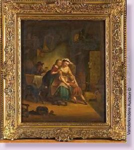 Scene Familiale by Ferdinand De Braekeleer Jr.
