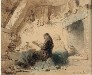 L'alchimiste by Ferdinand De Braekeleer Jr.