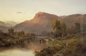 An Evening Glow At Dunkeld N.b.