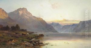 A July Evening, Loch Lomond by Alfred de Breanski