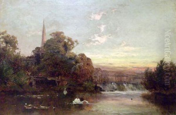 River Landscape With Swans
Church To Distance - view 1