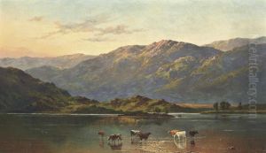 Breanski 
 Cattle In A Highland Landscape by Alfred Fontville De Breanski