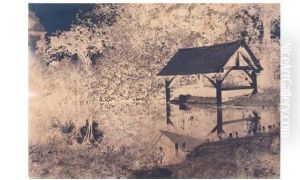 Etude D'arbres Et Lavoir Se Refletant Dans L'eau, Vers 1850 Etude D'arbres Et Lavoir Se Refletant Dans L'eau, Vers 1850