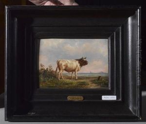 Stier In Der Landschaft. by Anthony De Bree