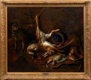 Groses Jagdstillleben Mit Hase Und Wildvogeln by Bernaert De Bridt
