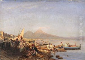 Bahia De Napoles by Jules Ruinart De Brinant