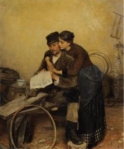 L'accord Parfait ; Le Desaccord [ ; The Perfect Match ; The Quarrel ; A Pair ; Oil On Canvas Signed]