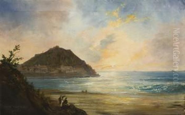 Vista De La Bahia De La Concha Y Al Fondo Monte Igueldo. San Sebastian - view 1