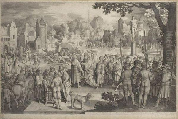 Ananias, Misael Et Asarias Jetes Dans La Fournaise Ardente (daniel Iii) - view 1