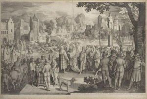 Ananias, Misael Et Asarias Jetes Dans La Fournaise Ardente (daniel Iii) by Nicolaes De Bruyn