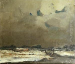 Winter River Landscape by Joris De Bruyne