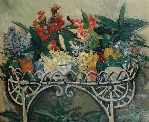 Still Life With Potted Plants by Henry De Buys Roessingh