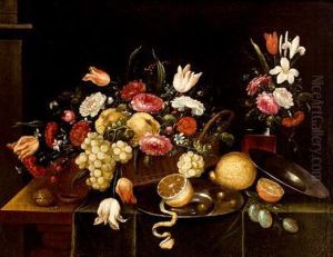 Bodegon De Frutas Y Flores by Pedro de Camprobin