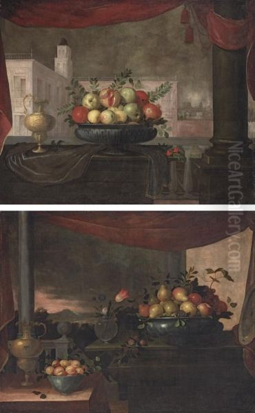 Pomegranates, Quince And Apples In A Pewter Tureen - view 1